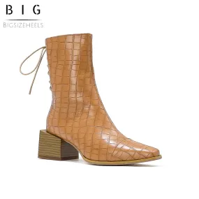 Bigsizeheels Western strap wooden heel - Yellow