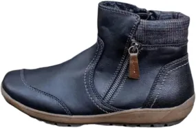 Boots For Women 2024 No Heel Fashion Ankle Booties Combat Boots Cowboy Cowgirl Western Short Booties Walking Shoes