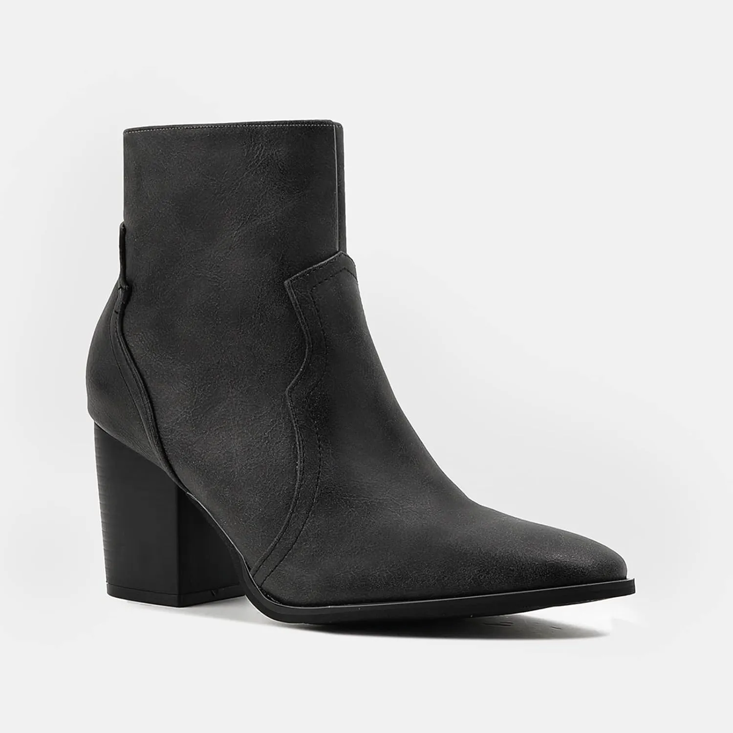 Boots for Women Pointed Toe High Heel Ankle Boots Winter Shoes Chelsea Pump Ankle Boots w/Side Zipper