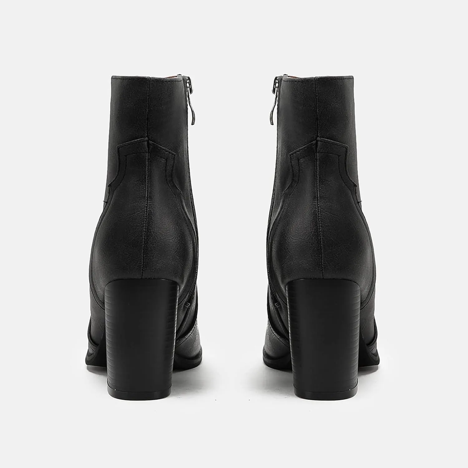 Boots for Women Pointed Toe High Heel Ankle Boots Winter Shoes Chelsea Pump Ankle Boots w/Side Zipper