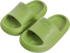 Boys Cloud Slides Summer Comfortable Cushioned Slides Slip On Pillow Slippers Non Slip Open Toe Shower Slippers