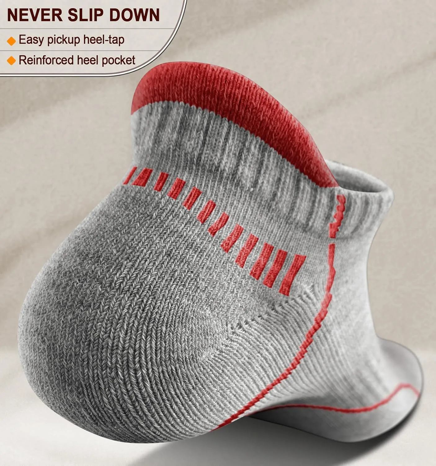 BULLIANT Men's Ankle Socks 4Pairs-Athletic Running Socks Cushioned No Show Breathable-Arch Support