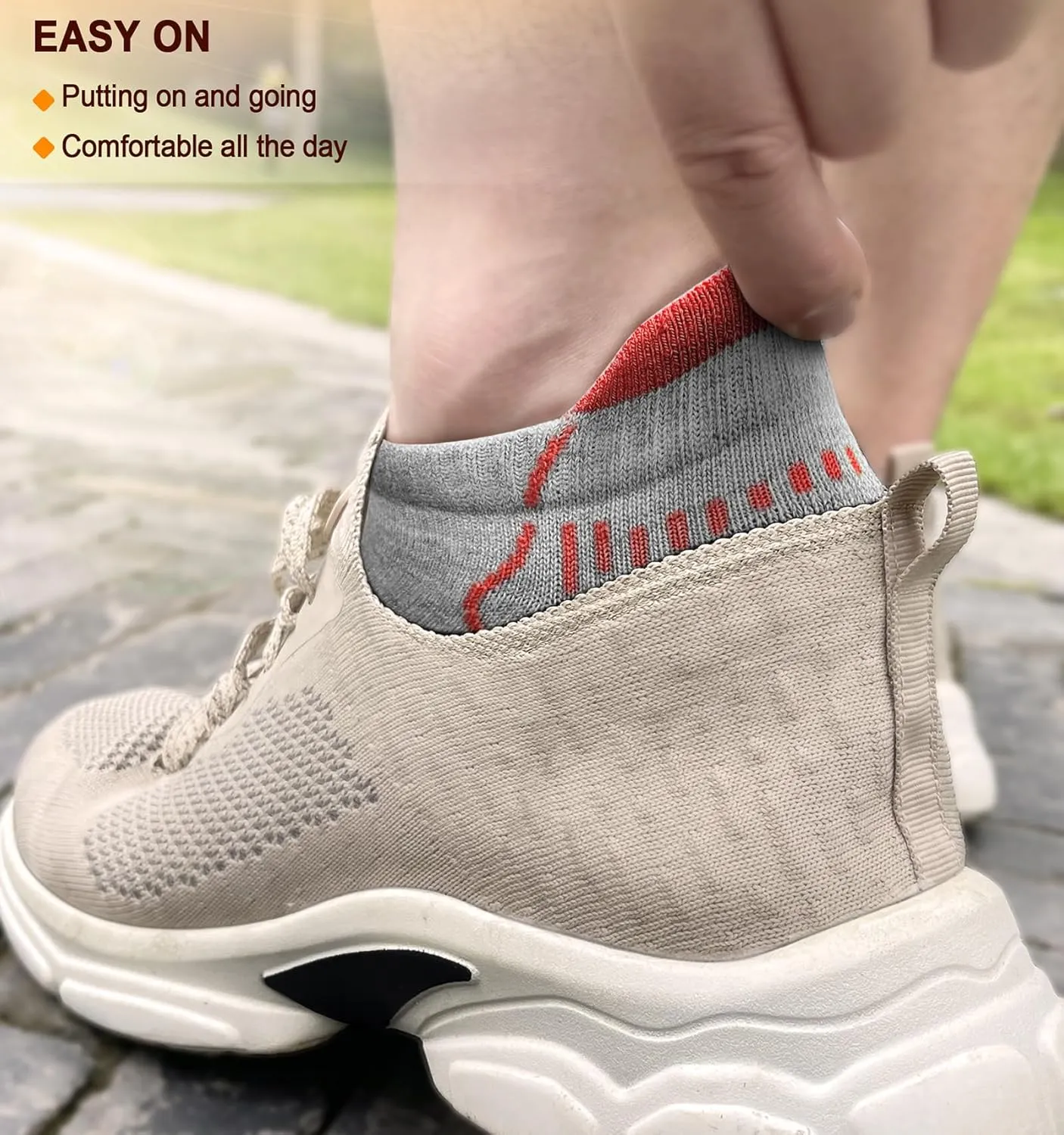 BULLIANT Men's Ankle Socks 4Pairs-Athletic Running Socks Cushioned No Show Breathable-Arch Support