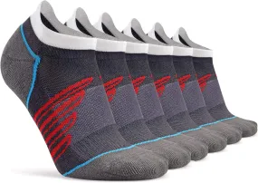 Busy Socks Compression Ankle Cushioned Running Sport Socks for Men Women, Low Cut Arch Support Tab Athletic Socks 3 Pairs