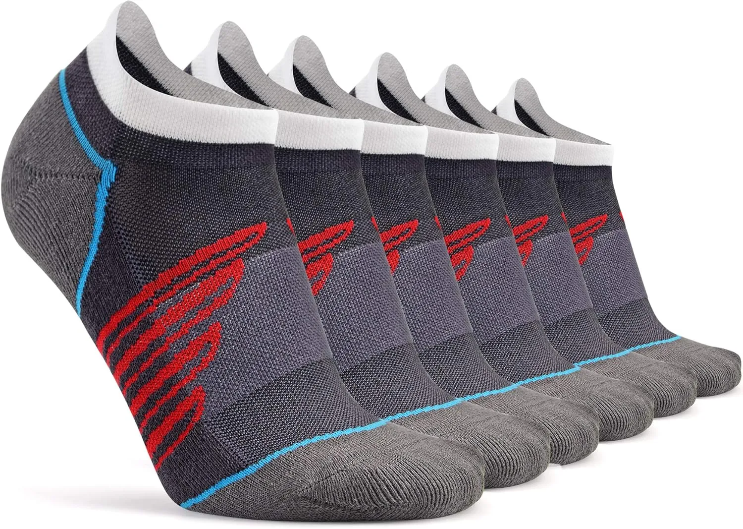 Busy Socks Compression Ankle Cushioned Running Sport Socks for Men Women, Low Cut Arch Support Tab Athletic Socks 3 Pairs
