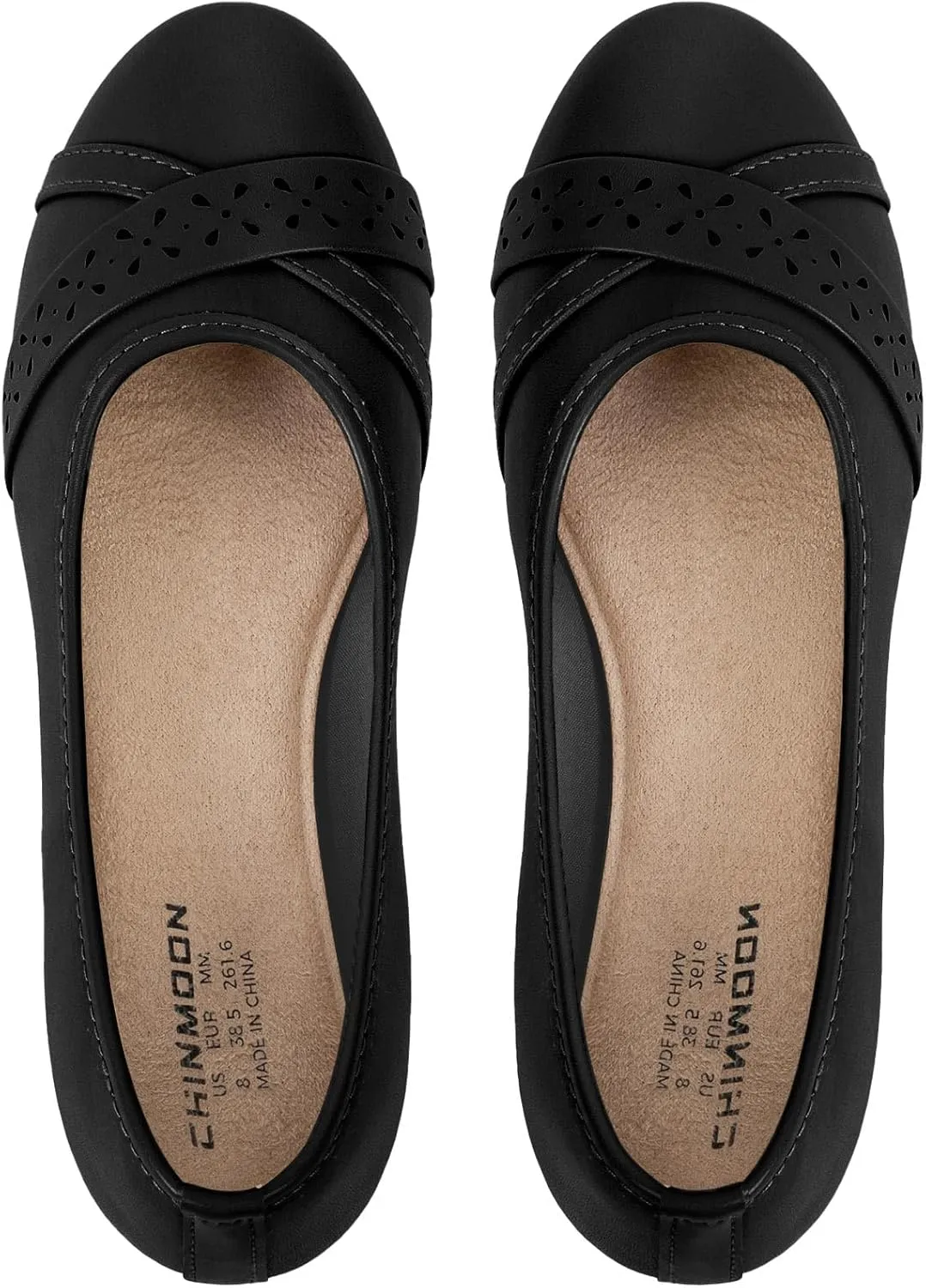 CHIN·MOON Women's Ballet Flats Comfortable Dressy Walking Dress Casual Shoes