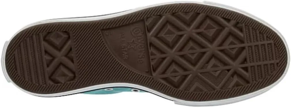 Converse Unisex Chuck Taylor All Star High Top Canvas Platform - Lace up Closure Style - Teal