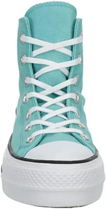Converse Unisex Chuck Taylor All Star High Top Canvas Platform - Lace up Closure Style - Teal