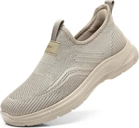 COSIDRAM Men's Step in Shoes Hands Free Breathable Mesh Cushioned Lightweight Comfort Slip On Athletic Gym Workout Sneaker