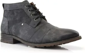 Ferro Aldo Blaine MFA806035 Mens Casual Brogue Mid-Top Lace-Up and Zipper Boots…