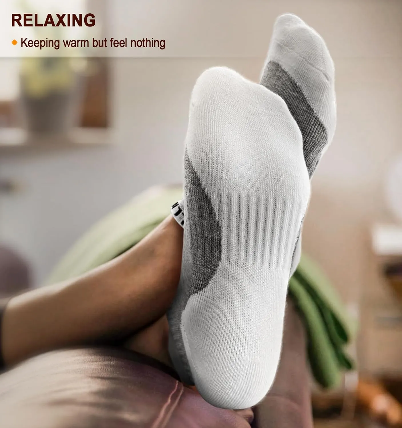 KEMISANT Men Ankle Socks, Athletic Wicking Socks Cushioned For Men Running Walking-Arch Compression Support