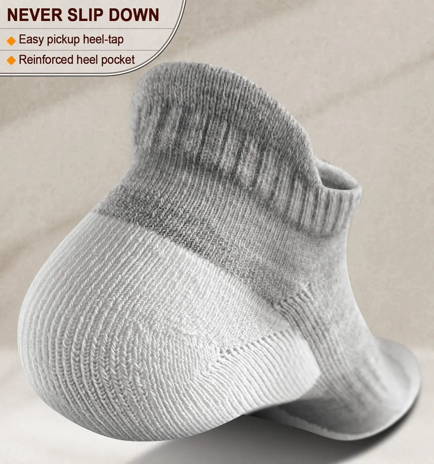 KEMISANT Men Ankle Socks, Athletic Wicking Socks Cushioned For Men Running Walking-Arch Compression Support