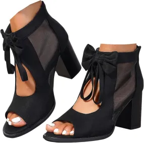 Ladmiple Chunky Heels For Women Wedding Block Heels Open Toe Fashion Party Evening Ankle Strap Comfortable Dress Pump Shoes