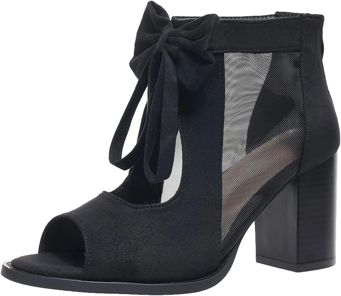 Ladmiple Chunky Heels For Women Wedding Block Heels Open Toe Fashion Party Evening Ankle Strap Comfortable Dress Pump Shoes