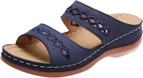 Ladmiple Orthopedic Sandals for Women with Arch Support 2023 Open Toe Flip Flops Platform Orthotic Sandal Walking Shoes