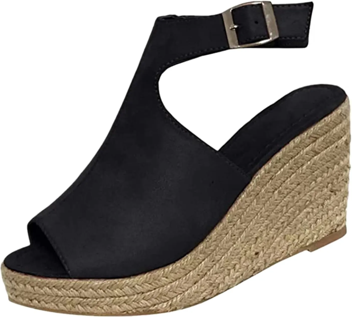 Ladmiple Summer Sandals for Women 2023 Platform Slip On Shoes Wedge Sandals Open Toe Comfy Dressy High Heel Wedge Sandal