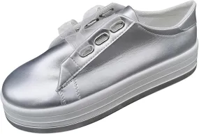 Ladmiple Womens Shoes Dressy Casual Loafers Lace Up Leather Sneaker Fashion Comfortable Slip On Platform Walking Shoes