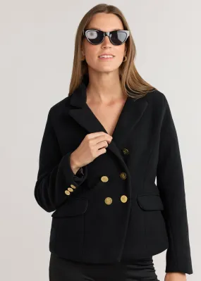 Mead Point Blazer in Vello Fleece (Black)