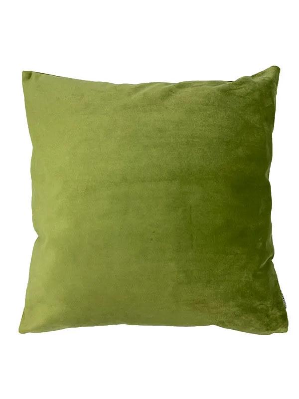 Moss Green velvet cushion