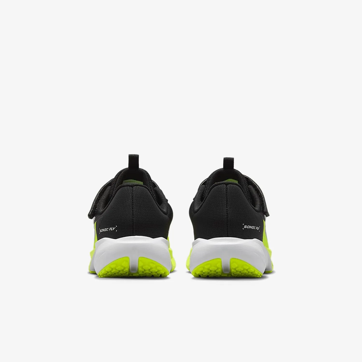 Nike Sonic Fly Little Kids' Running Shoes (FZ0016-002, Black/White/Volt/Wolf Grey)