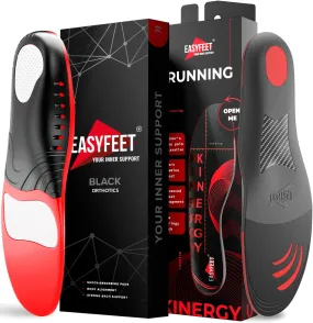 Premium Anti-Fatigue Shoe Insoles - High & Low Arch Support for Men & Women - Cushioned & Breathable Shoe Inserts for Work Boots and Jogging - Size M (Men 9-10.5/Women 10-11.5)