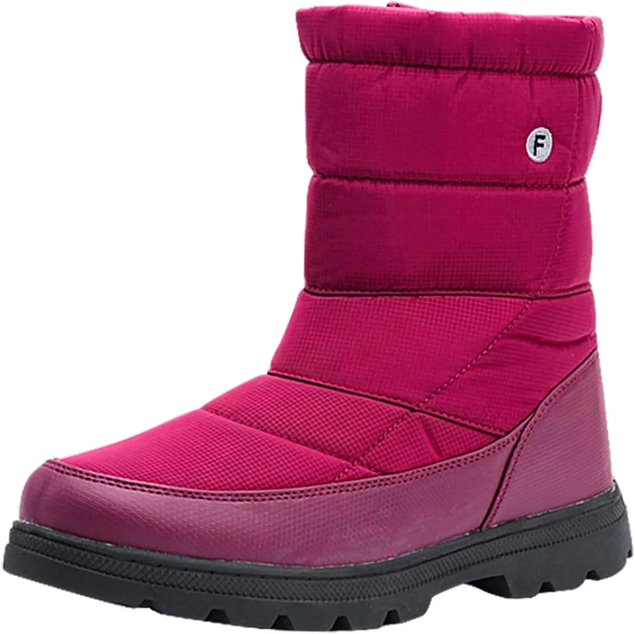 Winter Boots for Women Slip On Comfortable Mid Calf Winter Boot Waterproof Outdoor Fur Lined Hiking Shoes