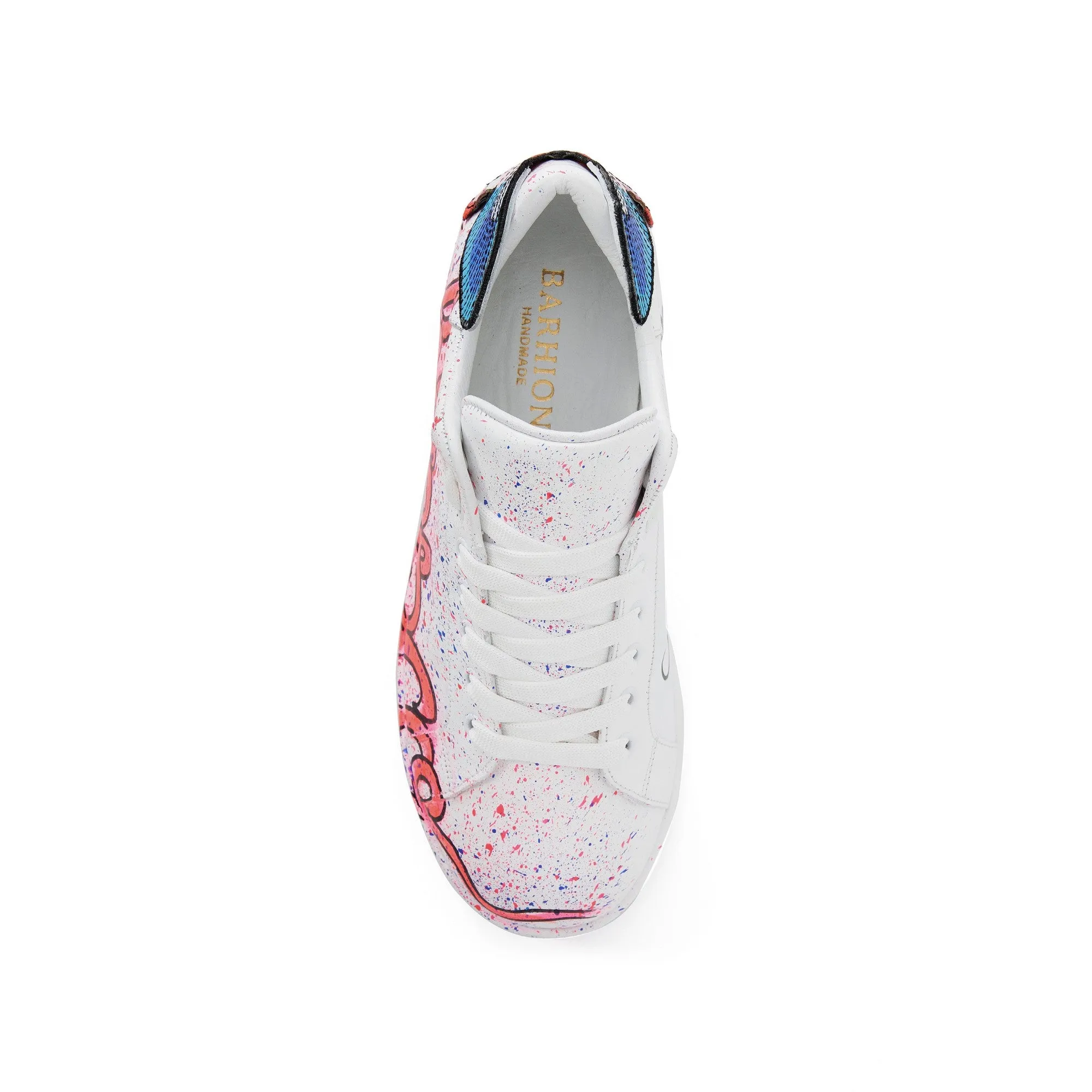 Women's Calf Leather Handmade Sneakers W5023