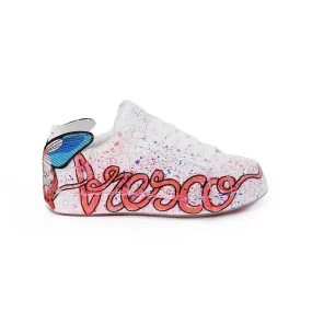 Women's Calf Leather Handmade Sneakers W5023