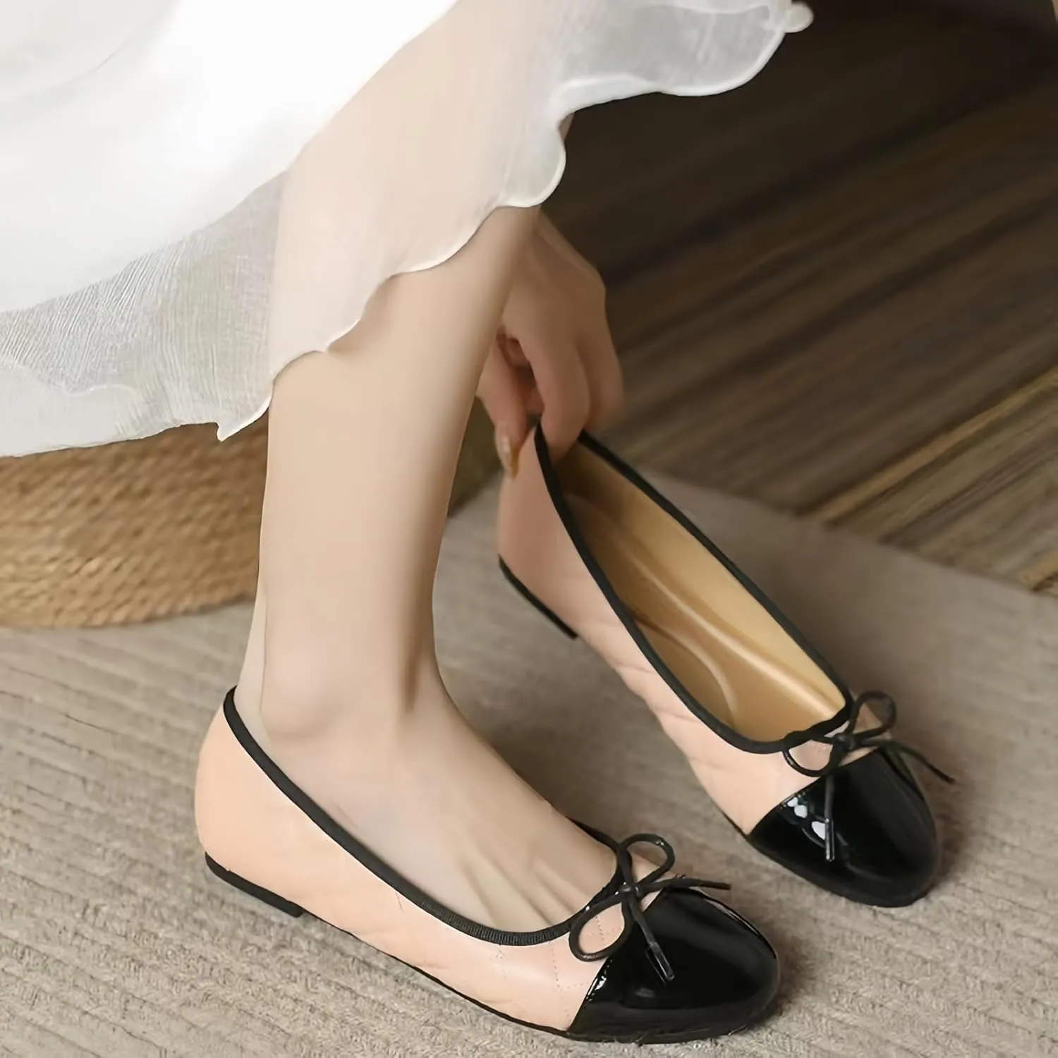 Womens Flats Comfortable Dressy Ballet Flats Shoes for Casual Bow Formal Flats Loafers for Women