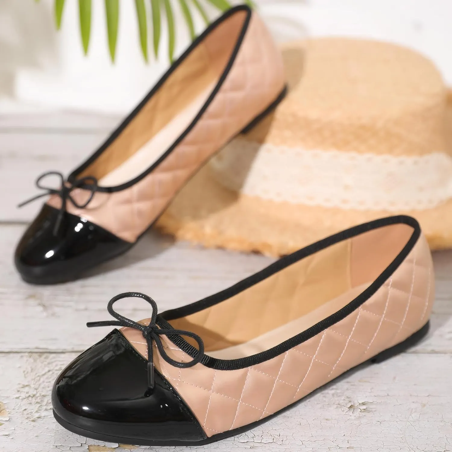 Womens Flats Comfortable Dressy Ballet Flats Shoes for Casual Bow Formal Flats Loafers for Women
