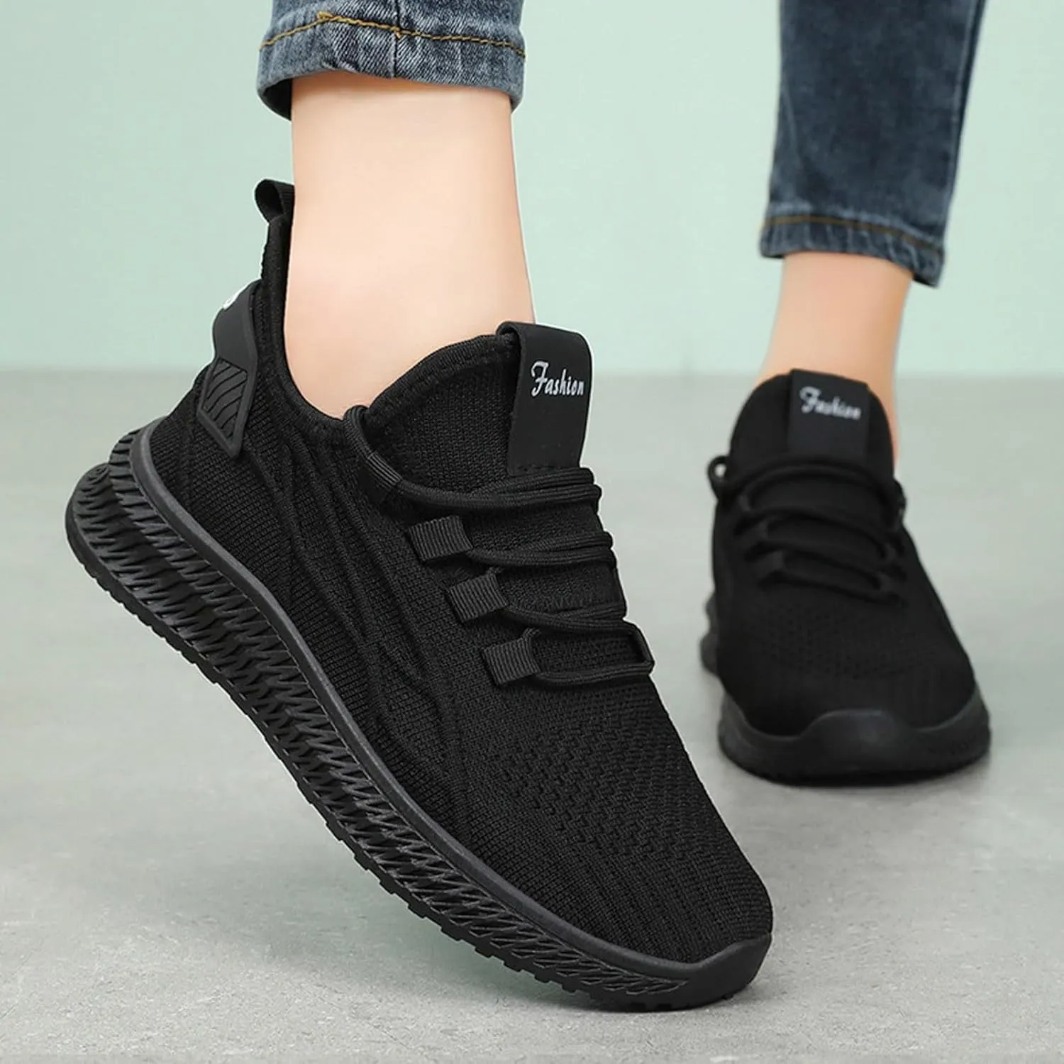 ZSpzx Orthopedic Walking Sneakers for Women Lace Up Air Cushioned Slip On Padded Insole Jogging Tennis Casual Shoes Comfortable Lightweight Padded Insole Footwear with Arch Support for Daily Wear